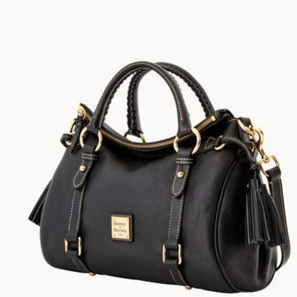 New Dooney & Bourke Black Leather Satchel - Picture 2 of 14